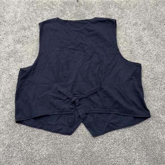 Vintage Y2K Vest Womens 2X Plus Grandmacore Patchwork Embroidered Christmas - Picture 4 of 4